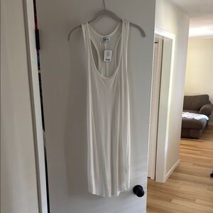 Urban Outfitters Cream Ribbed Tank Top
